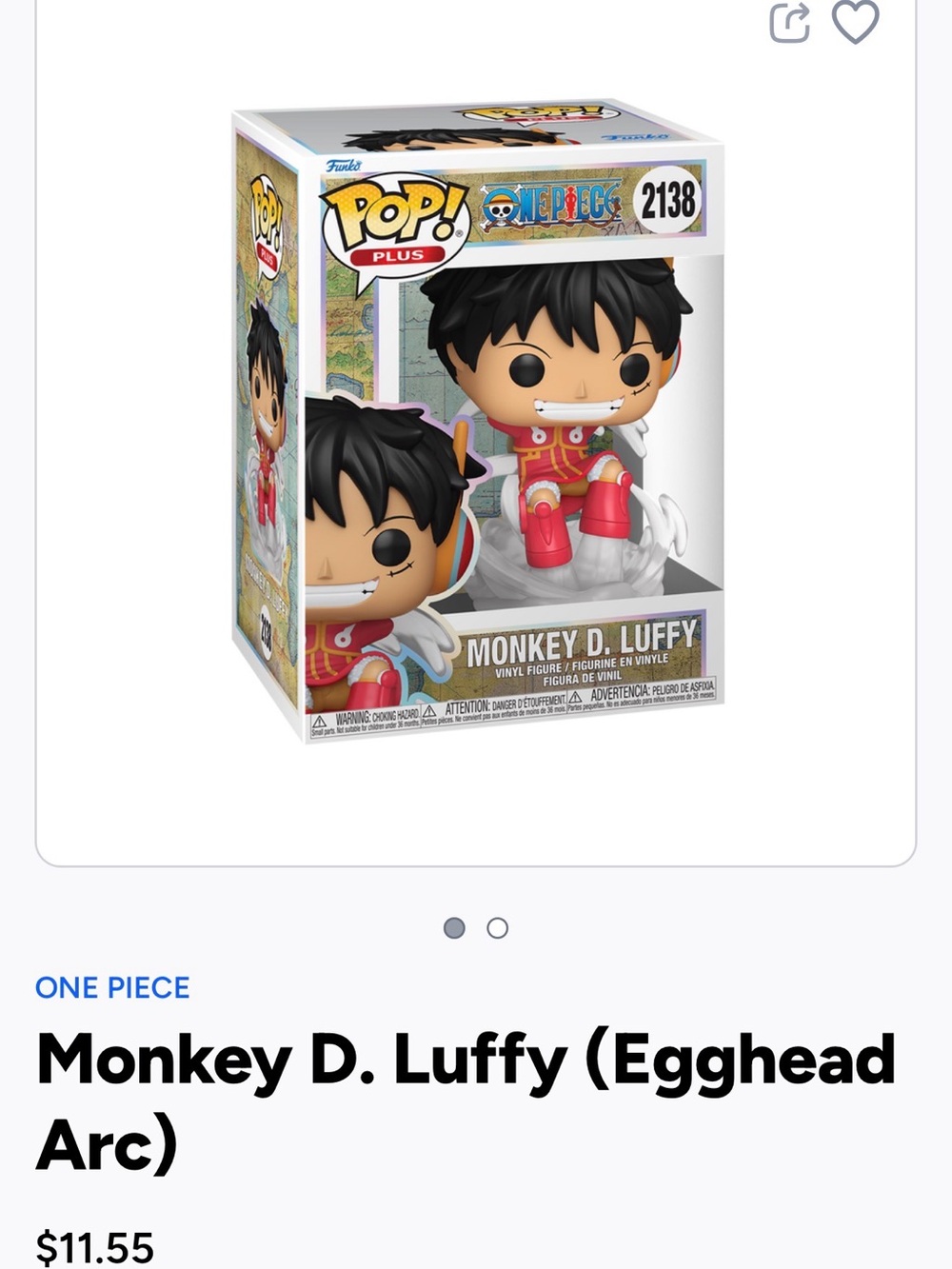 Funko POP! Plus Monkey D. Luffy Vinyl Figure - Red and Black-2138